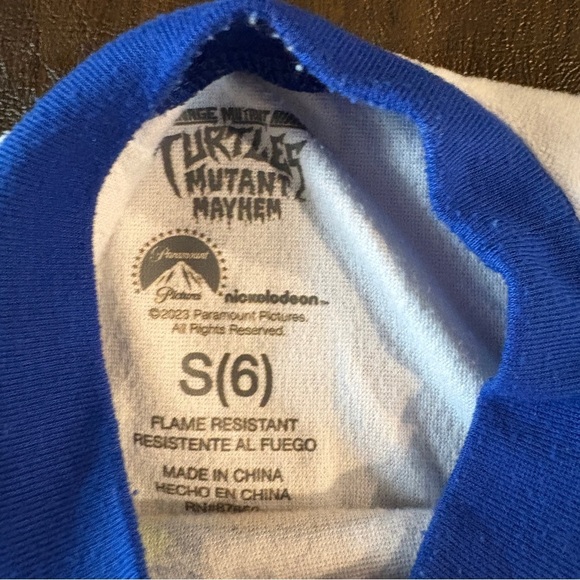 Nickelodeon Blue TMNT Mutant Mayhem Fleece PJ Pajama Set -Size 6 - Picture 4 of 11